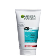 Garnier Pure Active 3in1 Clay Wash Scrub Mask Oily Skin 50ml