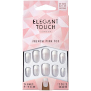Elegant Touch unghie finte French manicure naturale dégradé - 103 (M) (rosa)
