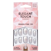 أظافر فرنسية طبيعية من Elegant Touch - لون 103 (حجم متوسط) (لون وردي) (طرف متلاشٍ)