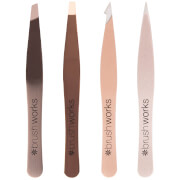 brushworks HD Combination Tweezer Set - Gold
