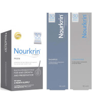Nourkrin Man for Hair Preservation 12 Month Bundle with Shampoo and Conditioner x4 (Worth £623.56)