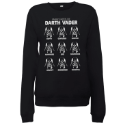 Star Wars Many Faces Of Darth Vader Women's Sweatshirt - Black