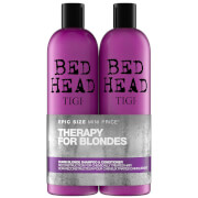 Shampooing + Après-shampoing régénérant pour cheveux traités chimiquement Dumb Blonde TIGI Bed Head 2 x 750 ml