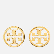 Tory Burch Women's Logo Circle-Stud Earrings - Tory Gold