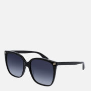 Gucci Women's Oversized Acetate Sunglasses - Black/Grey