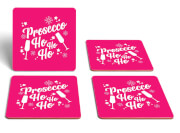 Prosecco Ho Ho Ho Square Coaster Set