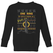 The Lord of the Rings One Ring Kids' Christmas Sweatshirt in Black