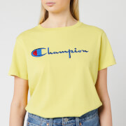Champion Women's Big Script T-Shirt - Yellow