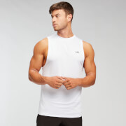 MP muška uska majica bez rukava za trening – bijela