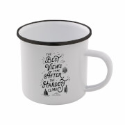 The Motivated Type The Best Views Come After The Hardest Climb Enamel Mug