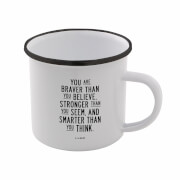 The Motivated Type You Are Braver Than You Believe. Enamel Mug
