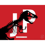 Jurassic Park Original Logo Screenprint with Letterpress by Chip Kidd - Red