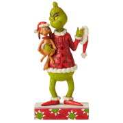 The Grinch by Jim Shore Grinch with Max Under His Arm Figurine 19.5cm