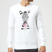 Bubblegum Zebra Sweatshirt - White