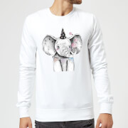 Party Elephant Sweatshirt - White