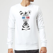 3D Zebra Sweatshirt - White