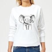 Cute Elephant Women's Sweatshirt - White