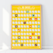 100 Cheeses Scratch Off Bucket List Poster