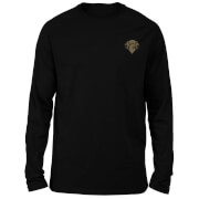 Harry Potter Gryffindor Embroidered Unisex Long Sleeved T-Shirt - Black