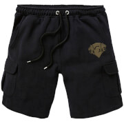 Harry Potter Gryffindor Embroidered Unisex Cargo Shorts - Black
