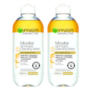 Garnier Micellar Water Oil Infused Facial Cleanser 400ml Duo Pack