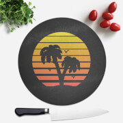Summer Sunset Round Chopping Board