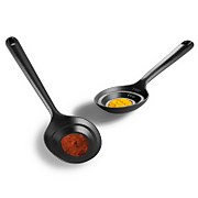Quirky Portion Mixing and Measurement Baking Spoon - Black (Pack of 2)