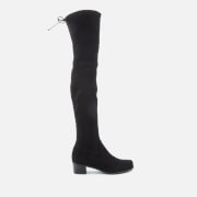 Stuart Weitzman Women's Midland Suede Over The Knee Heeled Boots - Black