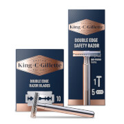 King C. Gillette Double Edge Safety Razor & Blades (15 Pack)