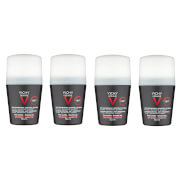 VICHY Homme Men's Extreme-Control Anti-Perspirant Roll-on Deodorant Set for Sensitive Skin 4 x 50ml