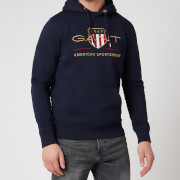 GANT Men's Archive Shield Hoodie - Evening Blue