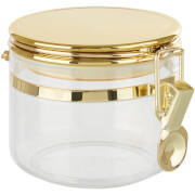Gozo Transparent Canister - Gold Finish Lid - Small