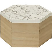 Mimo Hexagon Trinket Box - White Faux Marble
