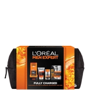 L'Oreal Paris Men Expert Fully Charged Washbag 4 Piece Gift Set for Him -lahjasetti