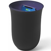 Lexon Oblio Wireless Charging Station and UV Sanitiser - Black
