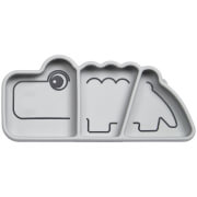 Done by Deer Silicone Stick & Stay Snack Plate Croc - Grey