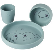 Done by Deer Silicone Dinner Set - Sea Friends - Blue