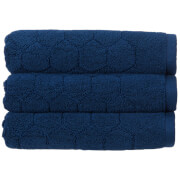 Christy Honeycomb Bath Towel - Set of 2 - Navy