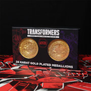 Juego de medallones Transformers Autobot y Decepticon bañados en oro de 24 quilates - Zavvi Exclusive