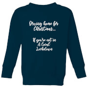 Driving Home For Christmas Kids' Sweatshirt - Navy