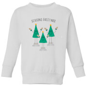 Seasons Greetings Kids' Sweatshirt - White
