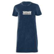 Sega Start Screen Women's T-Shirt Dress - Navy Acid Wash