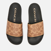 Coach Women's Udele Coated Canvas Slide Sandals - Tan