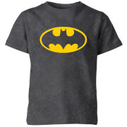 Batman Logo Kids' T-Shirt - Black Acid Wash