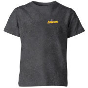Batman Logo Pocket Kids' T-Shirt - Black Acid Wash