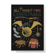 Harry Potter All I Want For Christmas Greetings Card