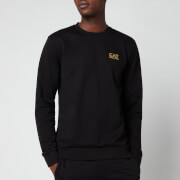 EA7 Men's Core ID Crewneck Sweatshirt - Black/Gold
