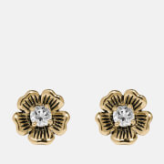 Coach Women's Mini Tea Rose 2 In 1 Stud - Gold