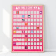 100 Things To Do with Mum Scratch Off Bucket List Poster