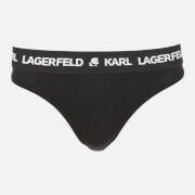 KARL LAGERFELD Women's Logo Thong - Black